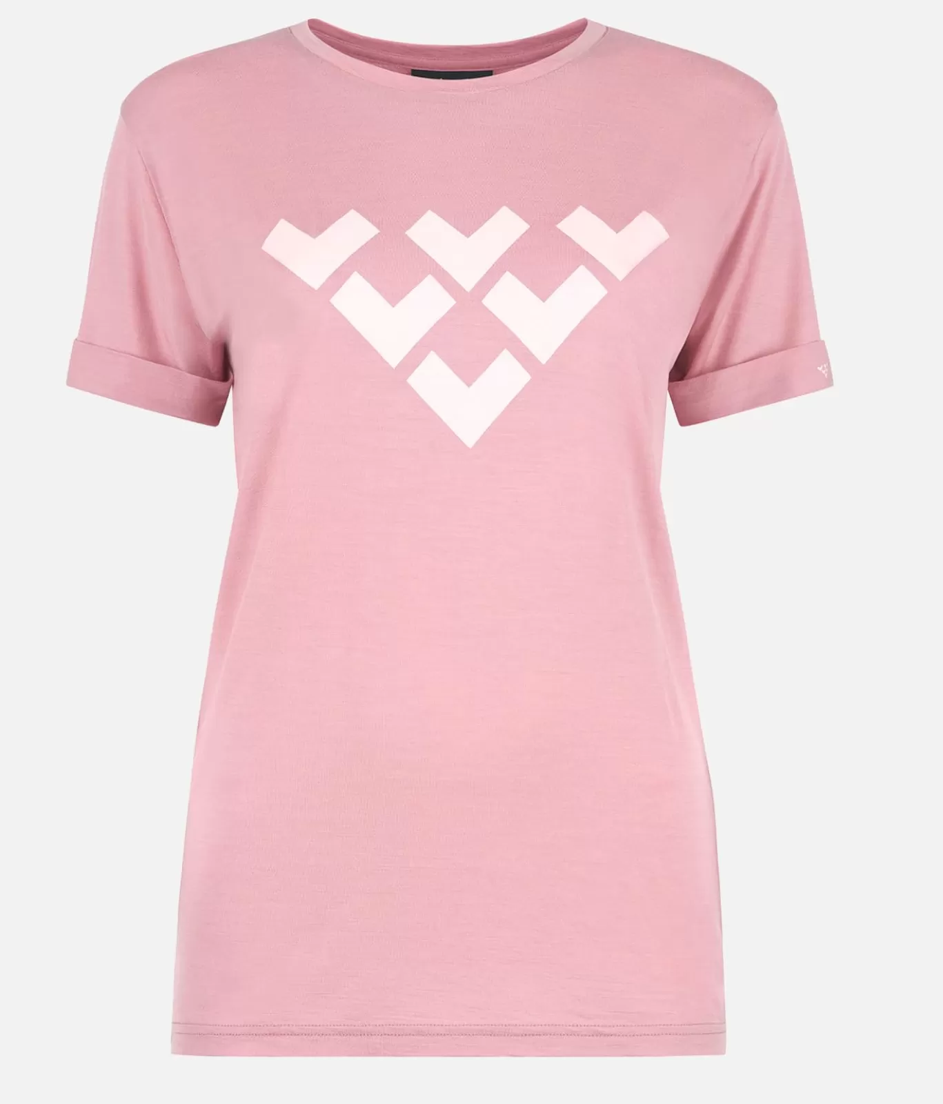 Online Black Crows Maglietta Donna Chevron Merino Blend Maniche Corte Old Rose